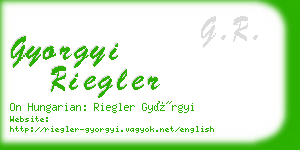 gyorgyi riegler business card